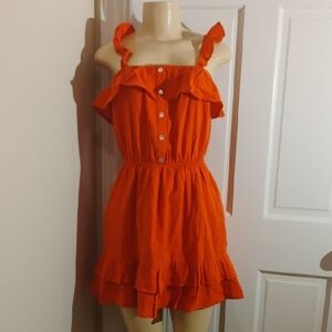 FAVLUX Vibrant Orange Dress